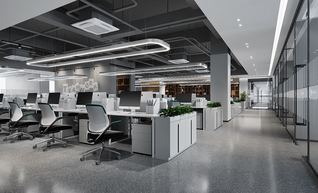 公共辦公區裝修效果圖